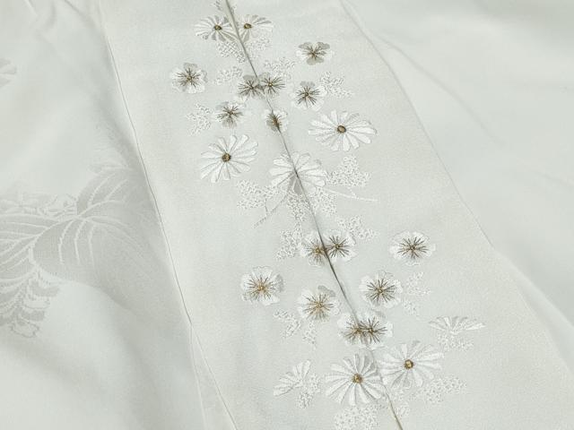 平和屋着物■長襦袢 袷 雲取り花文 半衿刺繍 正絹 逸品 CABF6917fb