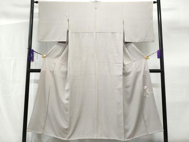 平和屋着物■二代目清次郎 手描き 色無地 霞文 正絹 逸品 CABF6947fb