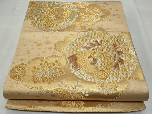 平和屋着物◎六通柄袋帯 雲取り鳳凰桐文 金銀糸 正絹 逸品 CABF7001fb