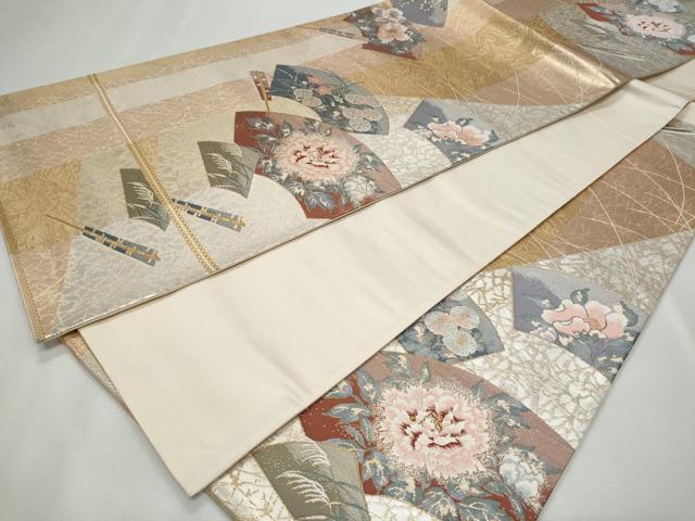 平和屋着物◎六通柄袋帯 ふたみ屏風絵 金銀糸 正絹 逸品 CABF7050fb
