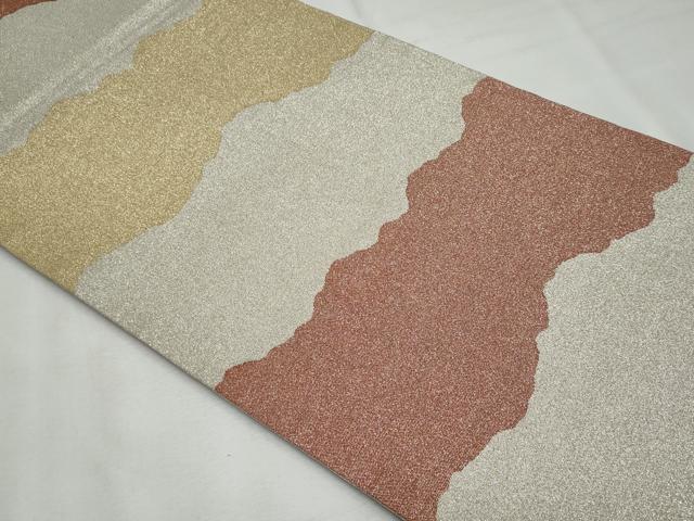 平和屋着物◎六通柄袋帯 綴れ ワンポイント 鳳凰 金銀糸 正絹 逸品 CABF7057fb