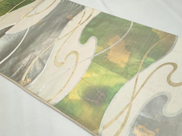 平和屋着物◎六通柄袋帯 流水文 金銀糸 正絹 逸品 CABF7067fb