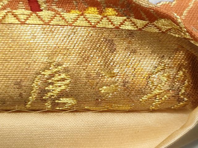 平和屋着物◎六通柄袋帯 唐織 雪輪胡蝶 唐三彩 金銀糸 正絹 逸品 CABF7169fb