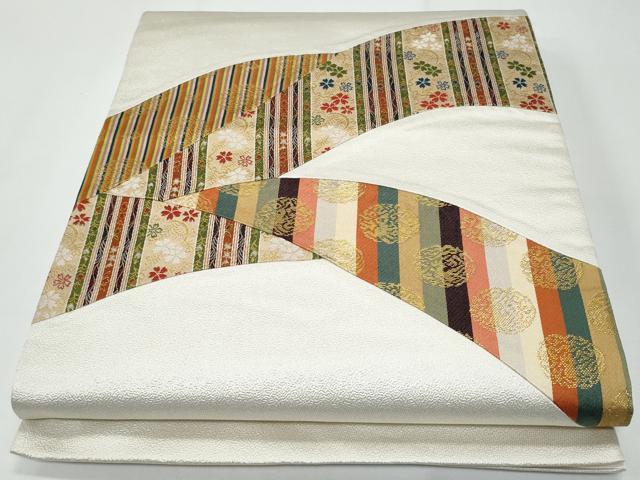 平和屋着物◎太鼓柄袋帯 切嵌 花間道 金糸 正絹 逸品 CABF7185fb