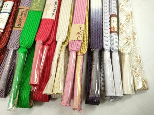 平和屋着物●和装小物 帯締め10本セット 高麗組 礼装用 草木染 金糸 逸品 未使用 CABF7221ju