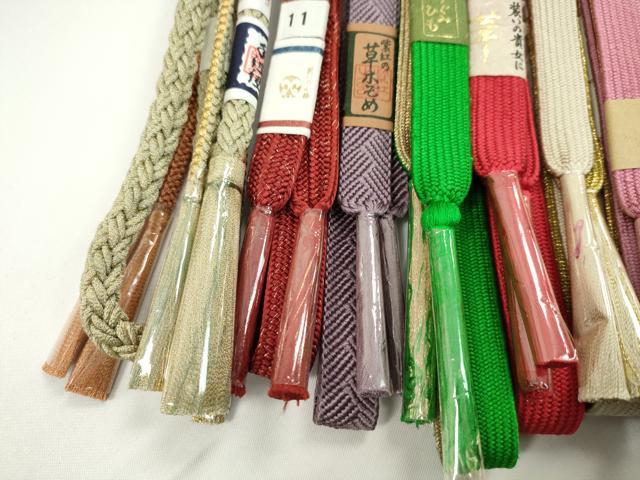 平和屋着物●和装小物 帯締め10本セット 高麗組 礼装用 草木染 金糸 逸品 未使用 CABF7221ju