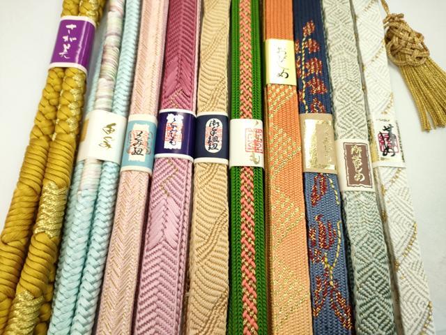 平和屋着物●和装小物 帯締め10本セット 高麗組 鴨川組 礼装用 亀房付き さが美扱い 金糸 逸品 未使用 CABF7226ju