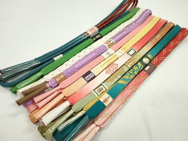 平和屋着物●和装小物 帯締め10本セット 高麗組 笹浪組 鴨川組 礼装用 金糸 逸品 未使用 CABF7229ju