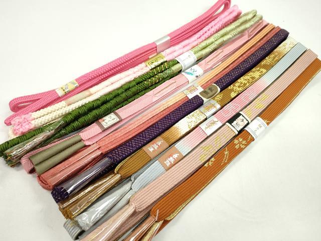 平和屋着物●和装小物 帯締め10本セット 高麗組 御岳組 鴨川組 金糸 逸品 未使用 CABF7241ju