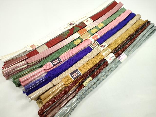 平和屋着物●和装小物 帯締め10本セット 高麗組 丸組 金糸 逸品 未使用 CABF7246ju