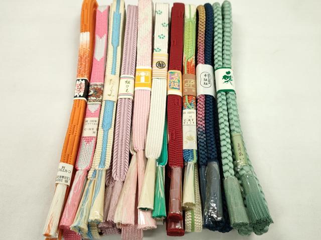 平和屋着物●和装小物 帯締め10本セット 高麗組 伊賀白鳳流 三越扱い 金糸 逸品 未使用 CABF7249ju