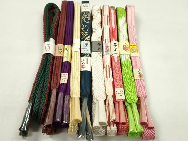 平和屋着物●和装小物 帯締め10本セット 高麗組 礼装用 金糸 逸品 未使用 CABF7251ju