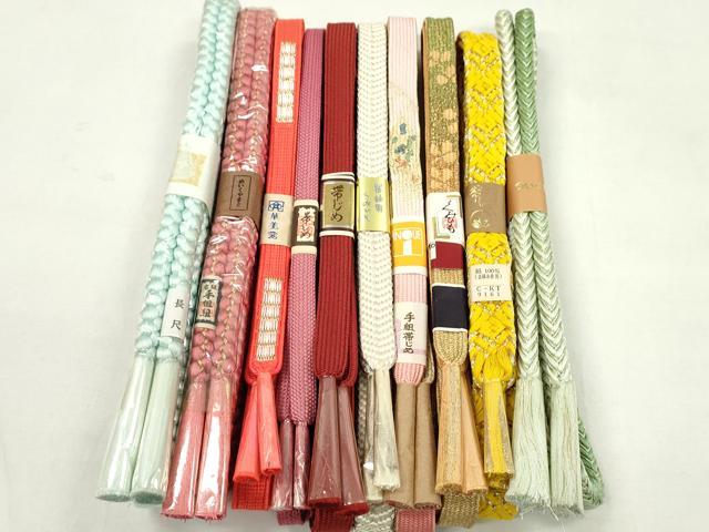 平和屋着物●和装小物 帯締め10本セット 高麗組 丸組 やまと誂製 金銀糸 長尺あり 逸品 未使用 CABF7253ju