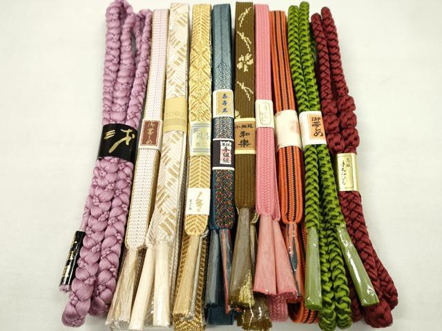 平和屋着物●和装小物 帯締め10本セット 高麗組 染色作家 斉藤三才 鎌倉組 金銀糸 逸品 未使用 CABF7254ju