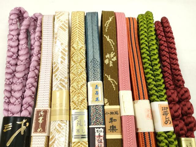 平和屋着物●和装小物 帯締め10本セット 高麗組 染色作家 斉藤三才 鎌倉組 金銀糸 逸品 未使用 CABF7254ju