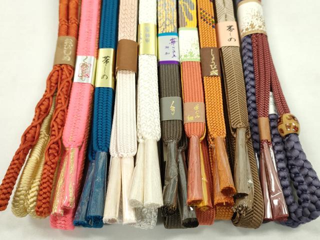 平和屋着物●和装小物 帯締め10本セット 高麗組 笹浪組 鴨川組 さんび謹製 金糸 逸品 未使用 CABF7262ju