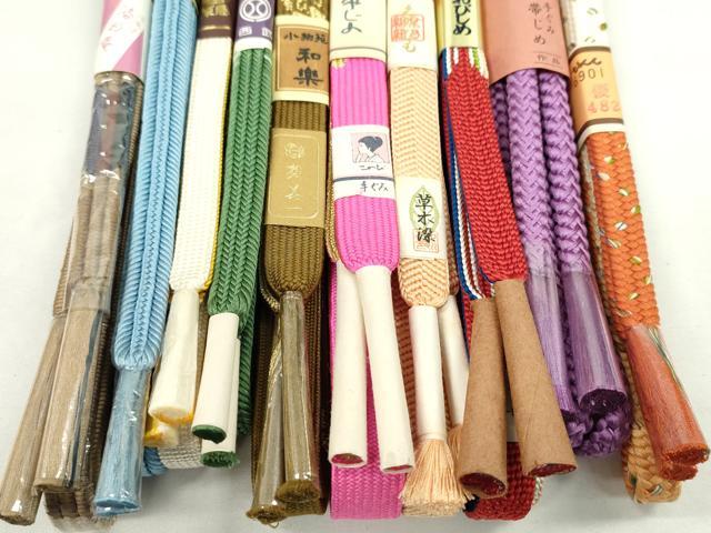 平和屋着物●和装小物 帯締め10本セット 高麗組 草木染 西武百貨店扱い 逸品 未使用 CABF7263ju