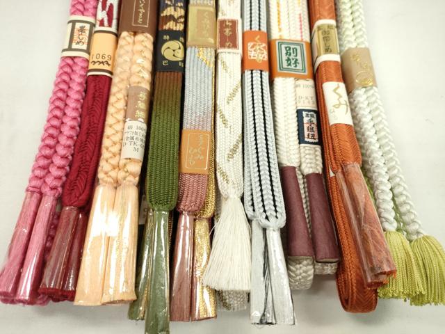 平和屋着物●和装小物 帯締め10本セット 高麗組 礼装用 丸組 やまと誂製 金糸 逸品 未使用 CABF7295ju