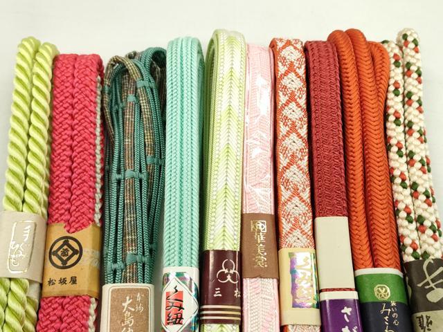 平和屋着物●和装小物 帯締め10本セット 高麗組 畝打組 奈良組 本場大島紬 雅流 さが美扱い 逸品 未使用 CABF7312ju