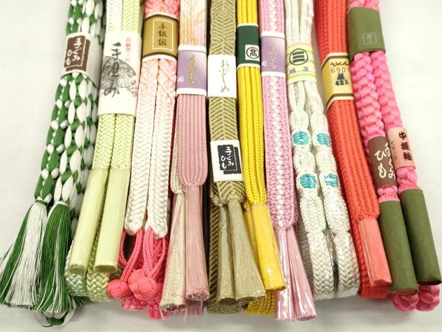 平和屋着物●和装小物 帯締め10本セット 高麗組 唐組 畝打組 雅流 高島屋扱い 金糸 逸品 未使用 CABF7315ju