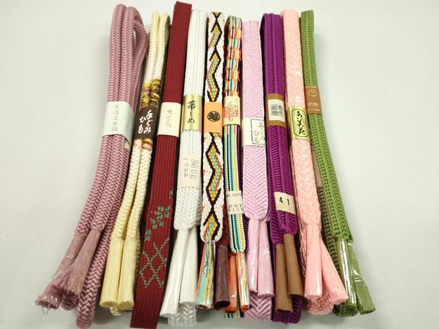 平和屋着物●和装小物　帯締め10本セット　高麗組　笹浪組　三越扱い　美保姿本舗　銀糸　逸品　未使用　CABF7388ju 平和屋着物○和装小物 帯締め10本セット 高麗組 笹浪組 三越