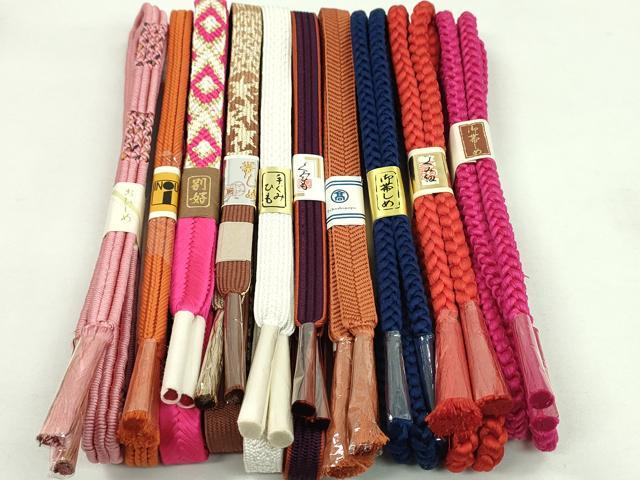 平和屋着物●和装小物 帯締め10本セット 高麗組 笹浪組 丸組 高島屋扱い 金糸 逸品 未使用 CABF7399ju