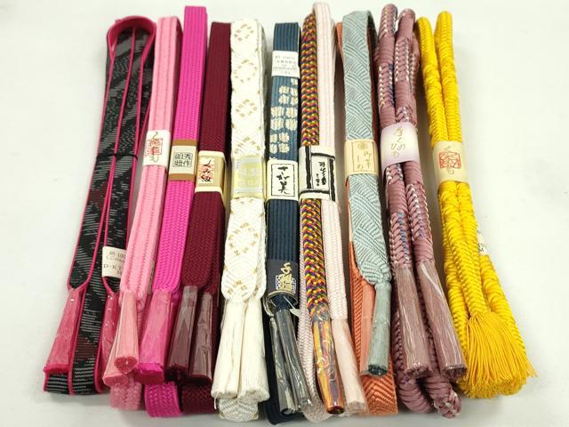 平和屋着物●和装小物　帯締め10本セット　高麗組　唐組　御岳組　鴨川組　礼装用　さが美扱い　金糸　逸品　未使用　CABF7403ju 平和屋着物○和装小物 帯締め10本セット 高麗組 唐組 御岳組