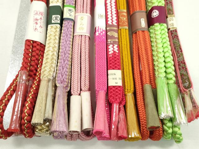 平和屋着物●和装小物 帯締め10本セット 冠組 礼装用 丸組 高島屋扱い 金銀糸 逸品 未使用 CABF7404ju