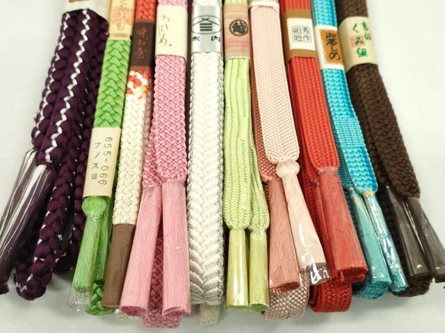 平和屋着物●和装小物 帯締め10本セット 変わり貝の口組 礼装用 三越扱い 金銀糸 逸品 未使用 CABF7408ju
