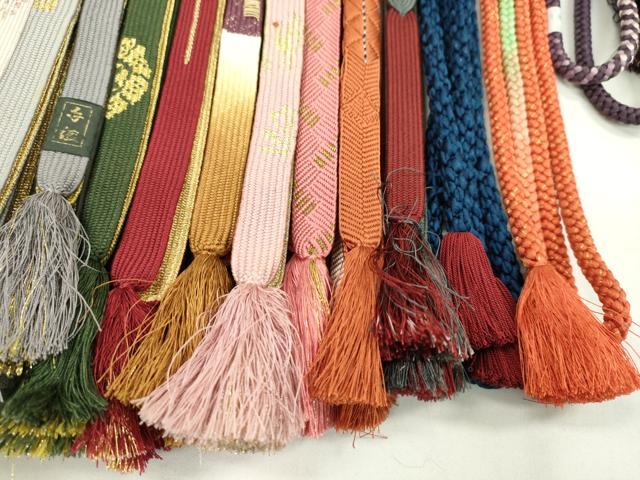 平和屋着物●和装小物 帯締め20本セット 高麗組 冠組 金糸 長尺あり 未使用あり 逸品 CABF7416ju