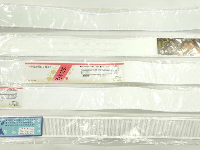 平和屋着物▼和装小物 衿芯まとめて10点 綸子 メッシュ 塩瀬 一文字 長尺あり 長襦袢 着付け 逸品 未使用 CABF7477ju