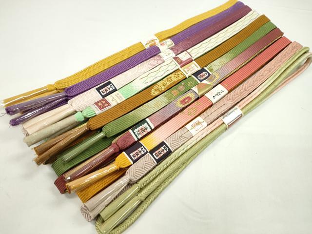 平和屋着物●和装小物 帯締め10本セット 高麗組 奈良組 金銀糸 逸品 未使用 CABF7484ju