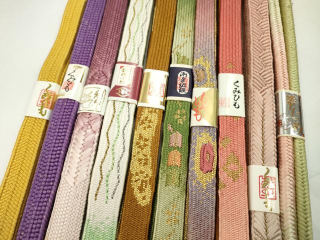平和屋着物●和装小物 帯締め10本セット 高麗組 奈良組 金銀糸 逸品 未使用 CABF7484ju