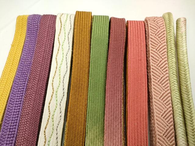 平和屋着物●和装小物 帯締め10本セット 高麗組 奈良組 金銀糸 逸品 未使用 CABF7484ju