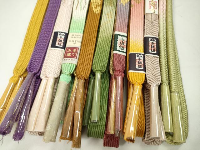 平和屋着物●和装小物 帯締め10本セット 高麗組 奈良組 金銀糸 逸品 未使用 CABF7484ju