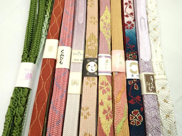 平和屋着物●和装小物 帯締め10本セット 高麗組 唐組 礼装用 金糸 逸品 未使用 CABF7485ju