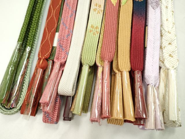平和屋着物●和装小物 帯締め10本セット 高麗組 唐組 礼装用 金糸 逸品 未使用 CABF7485ju