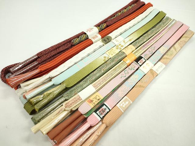 平和屋着物●和装小物 帯締め10本セット 高麗組 大和組 礼装用 伊賀手組み紐 金銀糸 逸品 未使用 CABF7486ju