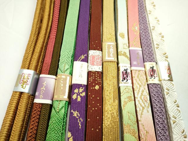 平和屋着物●和装小物 帯締め10本セット 高麗組 唐組 奈良組 礼装用 金糸 逸品 未使用 CABF7487ju