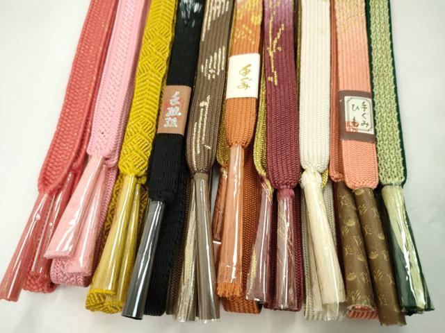 平和屋着物●和装小物 帯締め10本セット 高麗組 金糸 逸品 未使用 CABF7488ju