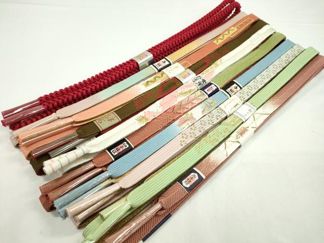 平和屋着物●和装小物 帯締め10本セット 高麗組 笹浪組 金糸 逸品 未使用 CABF7499ju