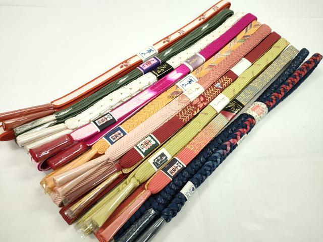 平和屋着物●和装小物 帯締め10本セット 高麗組 笹浪組 礼装用 金糸 逸品 未使用 CABF7501ju