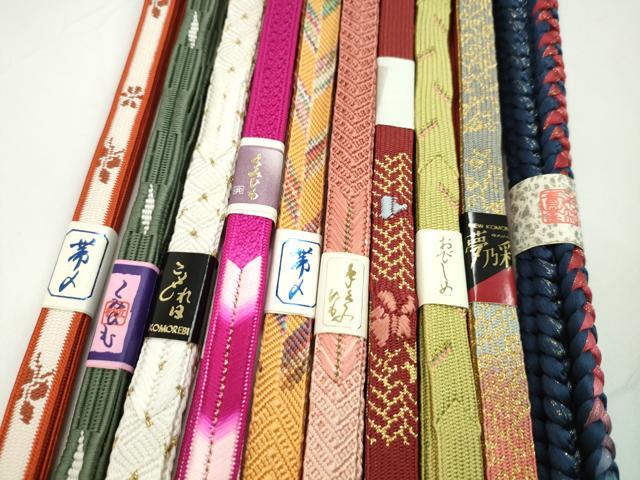 平和屋着物●和装小物 帯締め10本セット 高麗組 笹浪組 礼装用 金糸 逸品 未使用 CABF7501ju