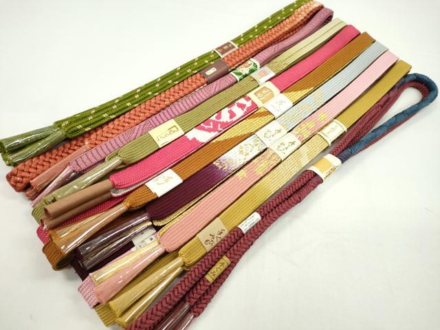 平和屋着物●和装小物 帯締め10本セット 高麗組 金糸 逸品 未使用 CABF7504ju