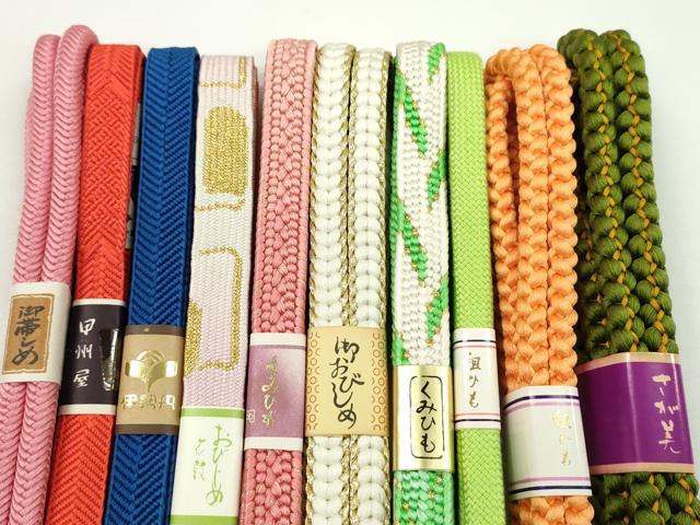 平和屋着物●和装小物 帯締め10本セット 高麗組 笹浪組 奈良組 礼装用 伊勢丹扱い さが美扱い 金糸 逸品 未使用 CABF7514ju