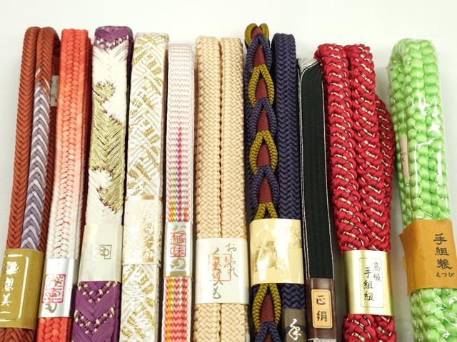 平和屋着物●和装小物 帯締め10本セット 唐組 鎌倉組 奈良組 礼装用 金銀糸 逸品 未使用 CABF7523ju