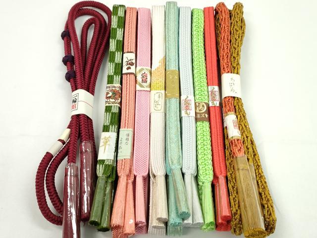 平和屋着物●和装小物 帯締め10本セット 高麗組 丸組 小田巻き 金銀糸 逸品 未使用 CABF7530ju