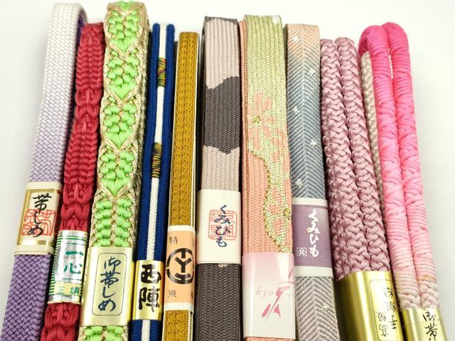 平和屋着物●和装小物 帯締め10本セット 高麗組 笹浪組 鴨川組 西陣 金銀糸 逸品 未使用 CABF7538ju