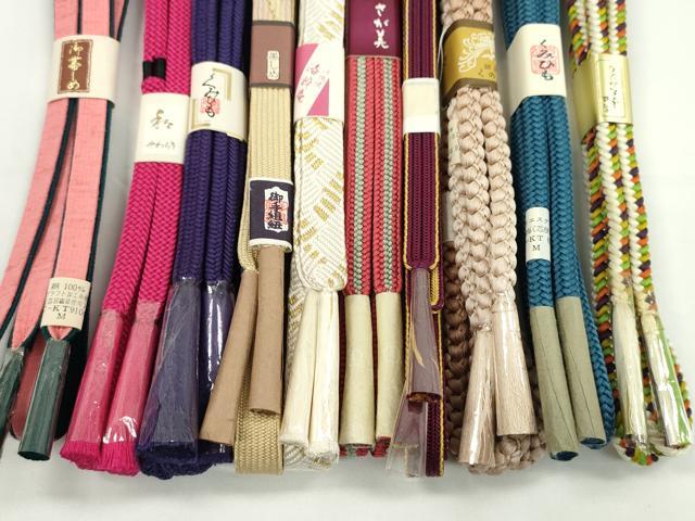平和屋着物●和装小物 帯締め10本セット 高麗組 冠組 唐組 紬地 銀座くのや 逸品 未使用 CABF7544ju