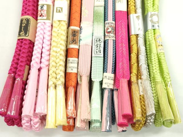 平和屋着物●和装小物 帯締め10本セット 高麗組 大和組 鴨川組 礼装用 さんび謹製 金銀糸 逸品 未使用 CABF7548ju